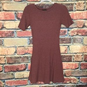 Forever 21 Ribbed Rust Thermal Dress S Small